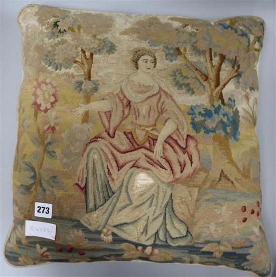 A 18th century petit point cushion worked by Lady Monk Bretton